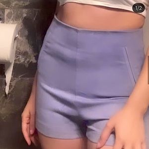blue shorts